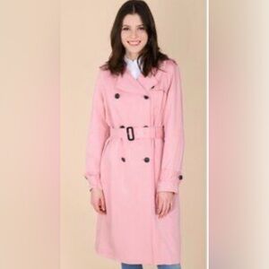 Annie Klein Pink Trench Coat (no belt)